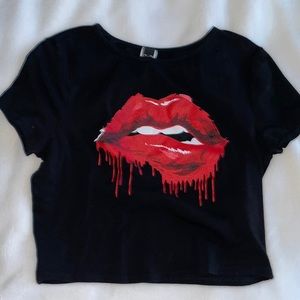 Windsor Graphic Tee, Black Crop Top